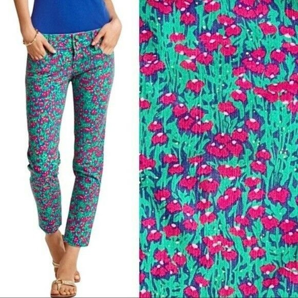 Lilly Pulitzer Denim - Lilly Pulitzer Floral Worth Skinny Mini Jeans 0